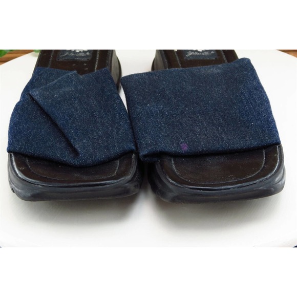 Yellow Box Sz 8.5 M Blue Slide Fabric Women Sandals‎ - Picture 2 of 7